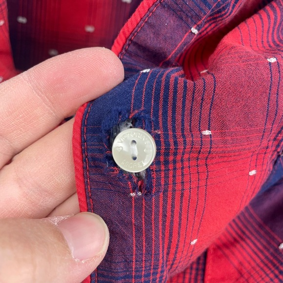 Y2K‎ Victorias Secret Plaid Pajama Set Cotton Red Blue Holiday Comfy Winter Med - Picture 4 of 13